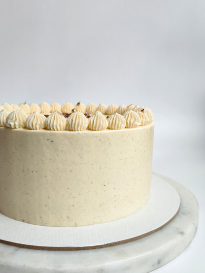 Vanilla Buttercream Cake with Salted Caramel
