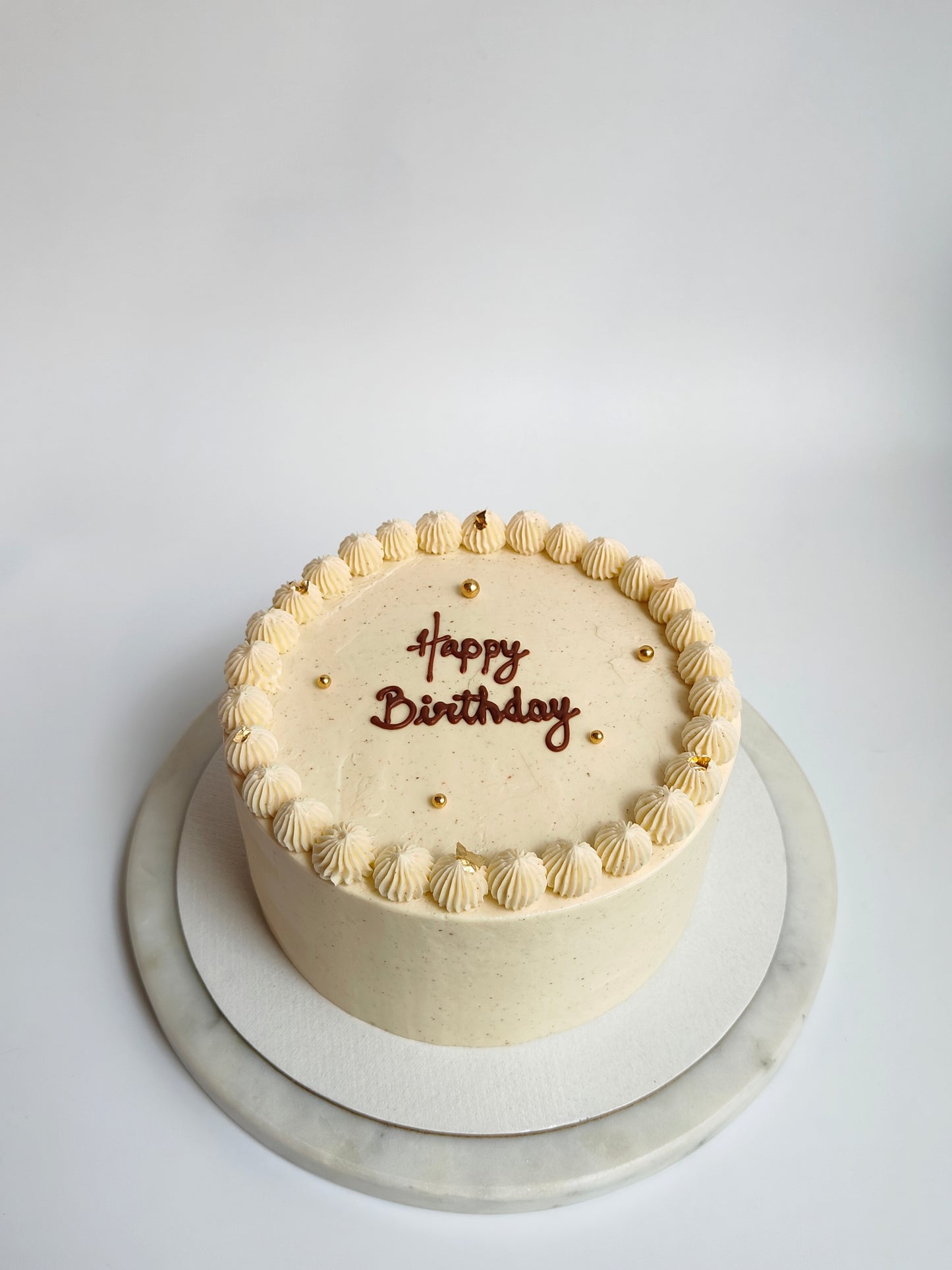 Vanilla Buttercream Cake with Salted Caramel