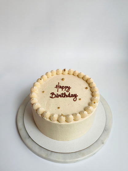 Vanilla Buttercream Cake with Salted Caramel