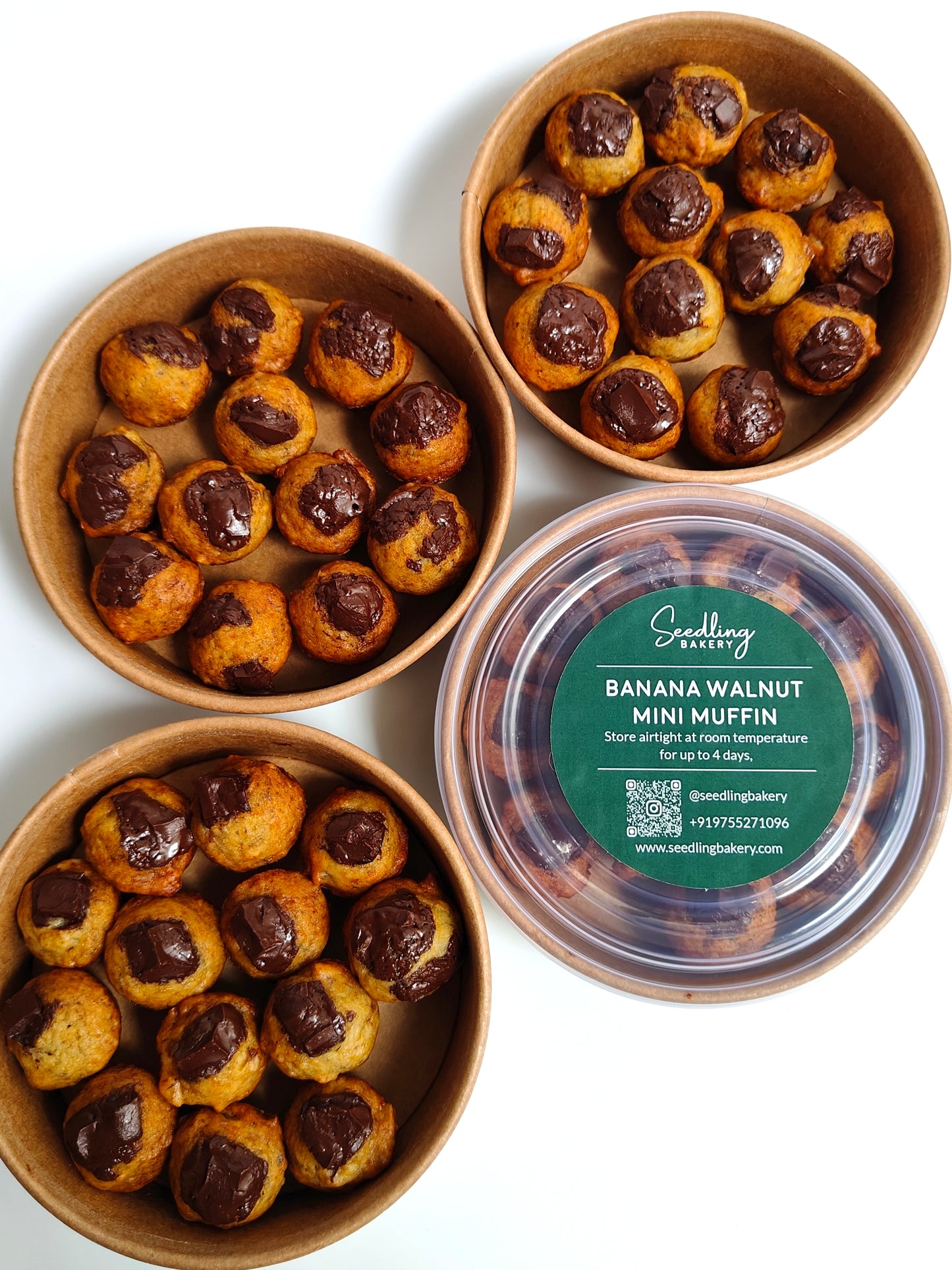 Banana Walnut Mini Muffins