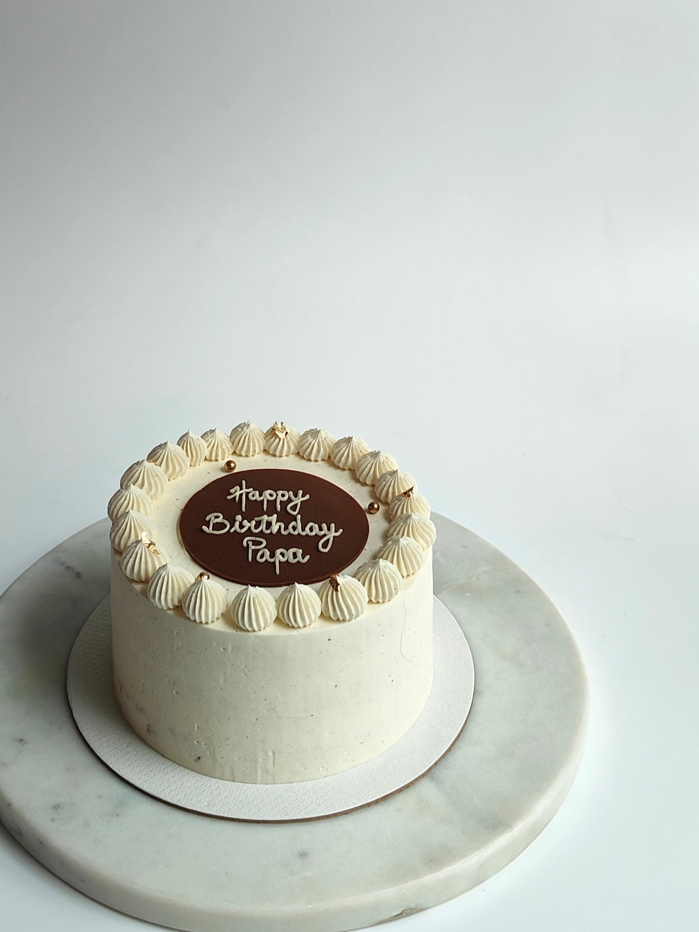 Vanilla Buttercream Cake with Salted Caramel