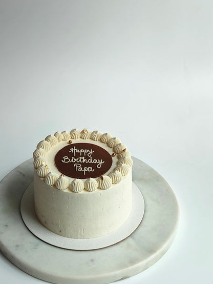 Vanilla Buttercream Cake with Salted Caramel